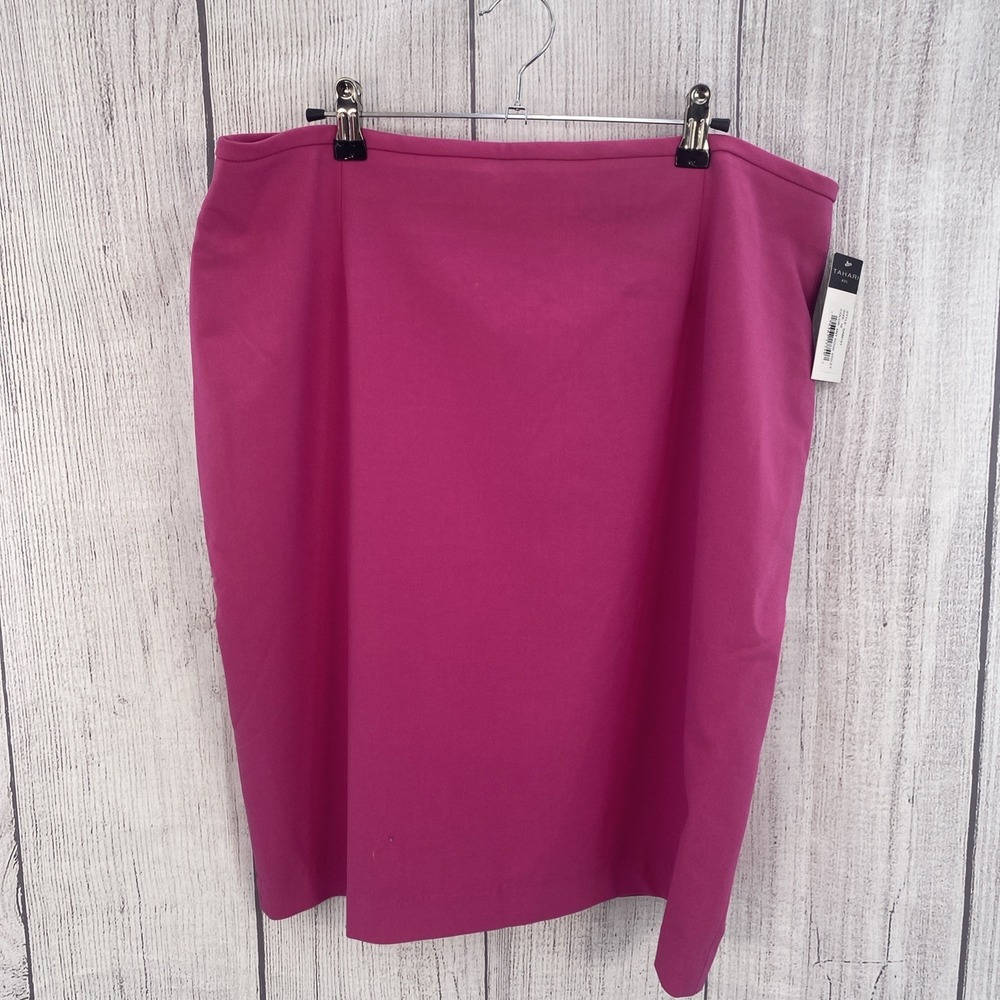 Tahari ASL Skirt Womens 16 Rose Violet Pink Pencil Knee Office Career Suit